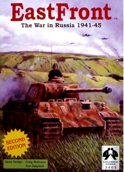 EastFront: Strategic WWII Eastern Front board game with detailed map and wooden unit blocks.