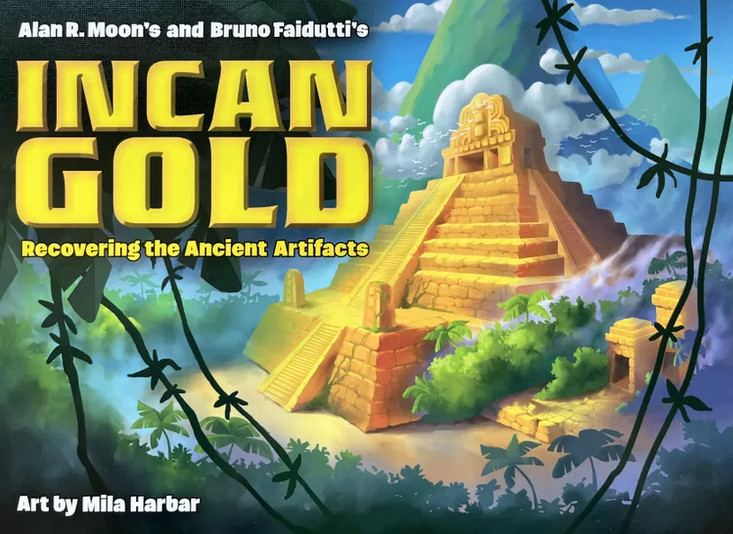 Incan Gold: Players competing to uncover treasures in a perilous jungle mine.